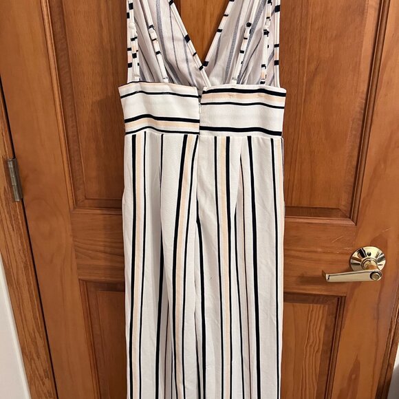 White Stripped Jumpsuit - Picture 2 of 4